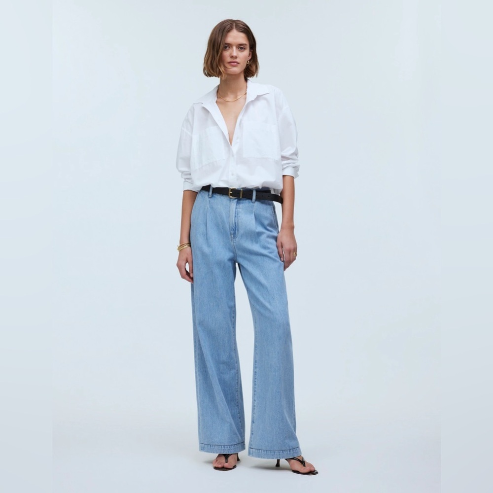 Madewell The Harlow Wide-Leg Jean: Airy Denim Edition Benicia Wash size 29/8